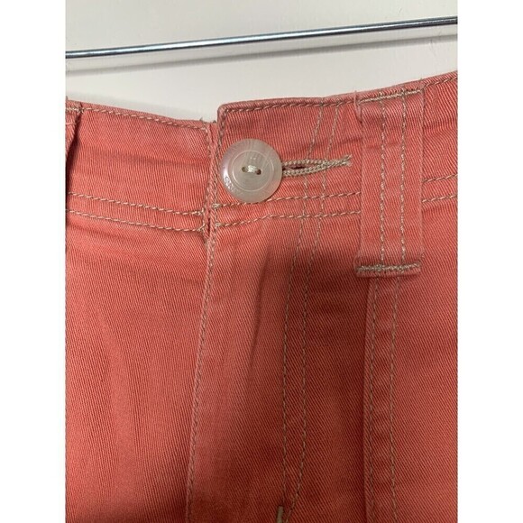 Jag Jeans Women's Cargo Capri's Size 4 Orange Cotton Cargo Pockets Classic Fit - Picture 8 of 9